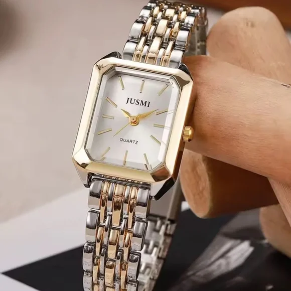 Women's Gold and Silver Watch
Quartz Watch – White Dial ✨ - Picture 9 of 17